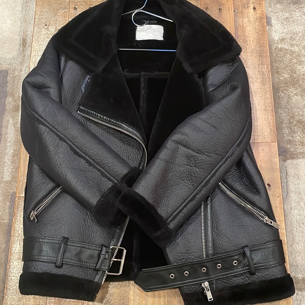 Zara double faced jacket like new no tags black XS